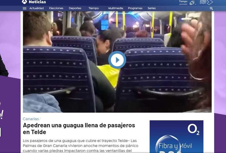 La noticia de TA en Antena 3 (Foto TA)